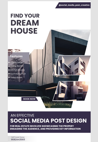 digital marketing post design for real estate